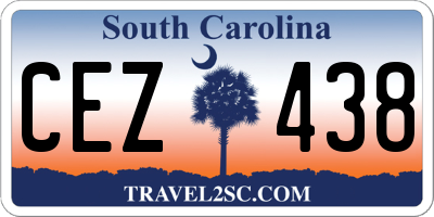 SC license plate CEZ438
