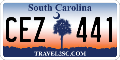 SC license plate CEZ441