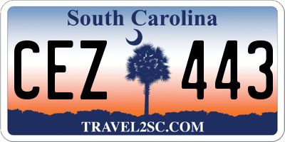 SC license plate CEZ443
