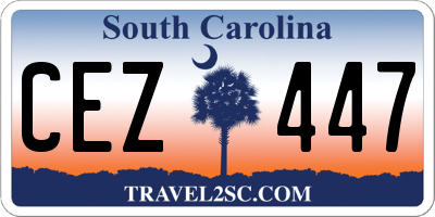 SC license plate CEZ447
