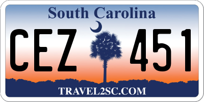 SC license plate CEZ451