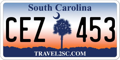SC license plate CEZ453