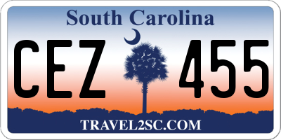 SC license plate CEZ455