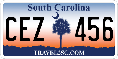 SC license plate CEZ456