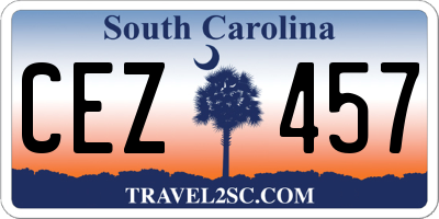SC license plate CEZ457