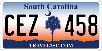 SC license plate CEZ458