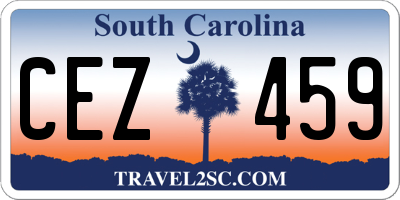 SC license plate CEZ459