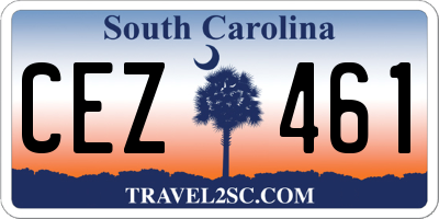 SC license plate CEZ461