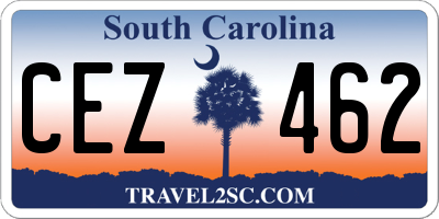 SC license plate CEZ462