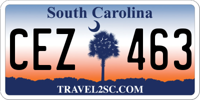 SC license plate CEZ463