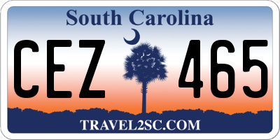 SC license plate CEZ465
