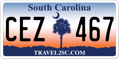 SC license plate CEZ467