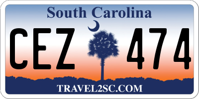 SC license plate CEZ474