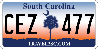 SC license plate CEZ477
