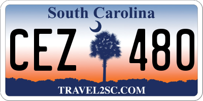 SC license plate CEZ480