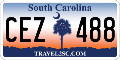 SC license plate CEZ488