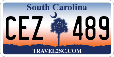 SC license plate CEZ489