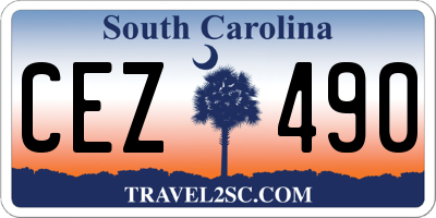 SC license plate CEZ490