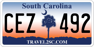 SC license plate CEZ492