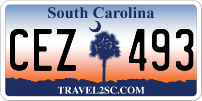 SC license plate CEZ493