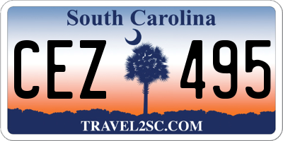 SC license plate CEZ495