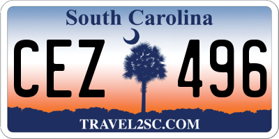 SC license plate CEZ496