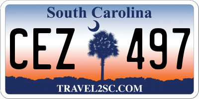 SC license plate CEZ497