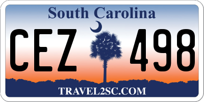 SC license plate CEZ498