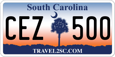 SC license plate CEZ500