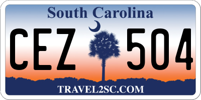 SC license plate CEZ504