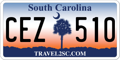SC license plate CEZ510