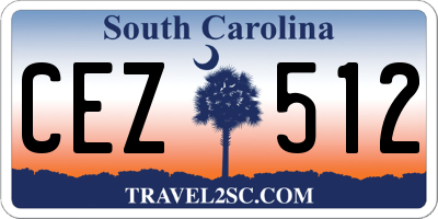 SC license plate CEZ512