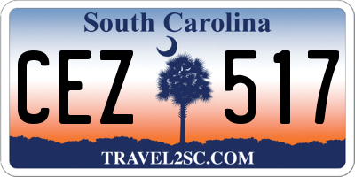 SC license plate CEZ517
