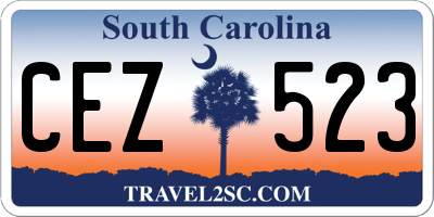 SC license plate CEZ523