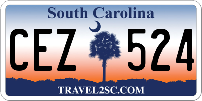 SC license plate CEZ524