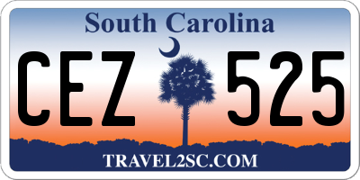 SC license plate CEZ525