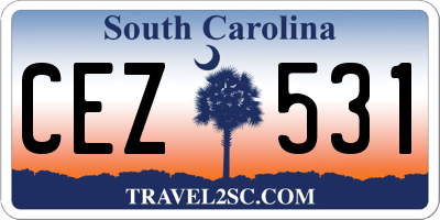 SC license plate CEZ531