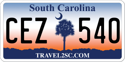 SC license plate CEZ540