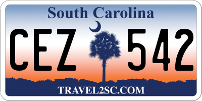 SC license plate CEZ542