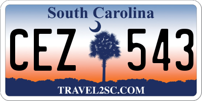 SC license plate CEZ543