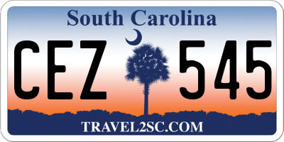 SC license plate CEZ545