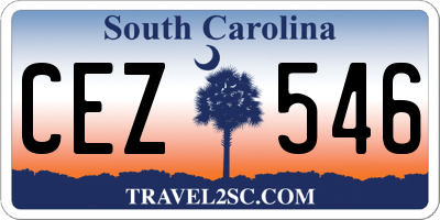 SC license plate CEZ546