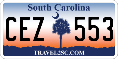 SC license plate CEZ553