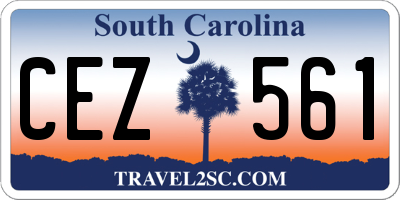SC license plate CEZ561