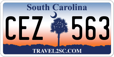SC license plate CEZ563