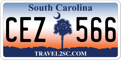 SC license plate CEZ566
