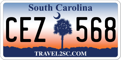 SC license plate CEZ568