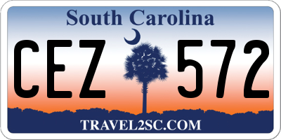 SC license plate CEZ572