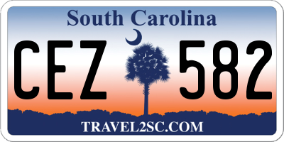 SC license plate CEZ582