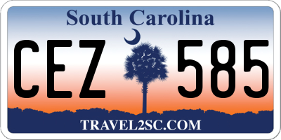 SC license plate CEZ585